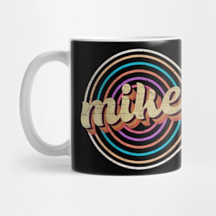 vintage circle line color mike. Mug